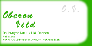 oberon vild business card